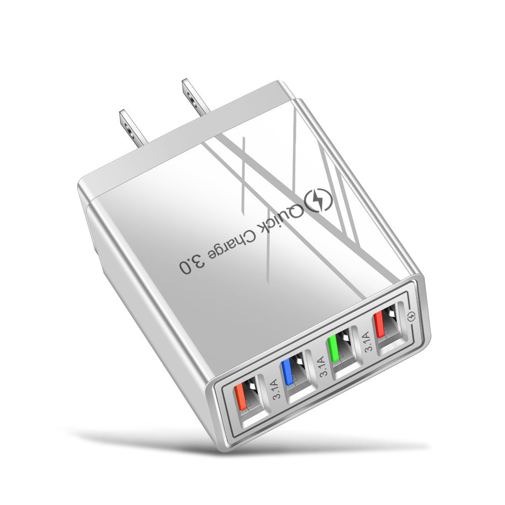 USB Charger 3.0 4 Phone Adapter Wall Mobile Charger Fast Charger