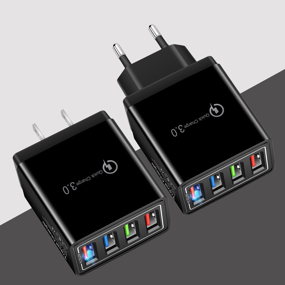 USB Charger 3.0 4 Phone Adapter Wall Mobile Charger Fast Charger