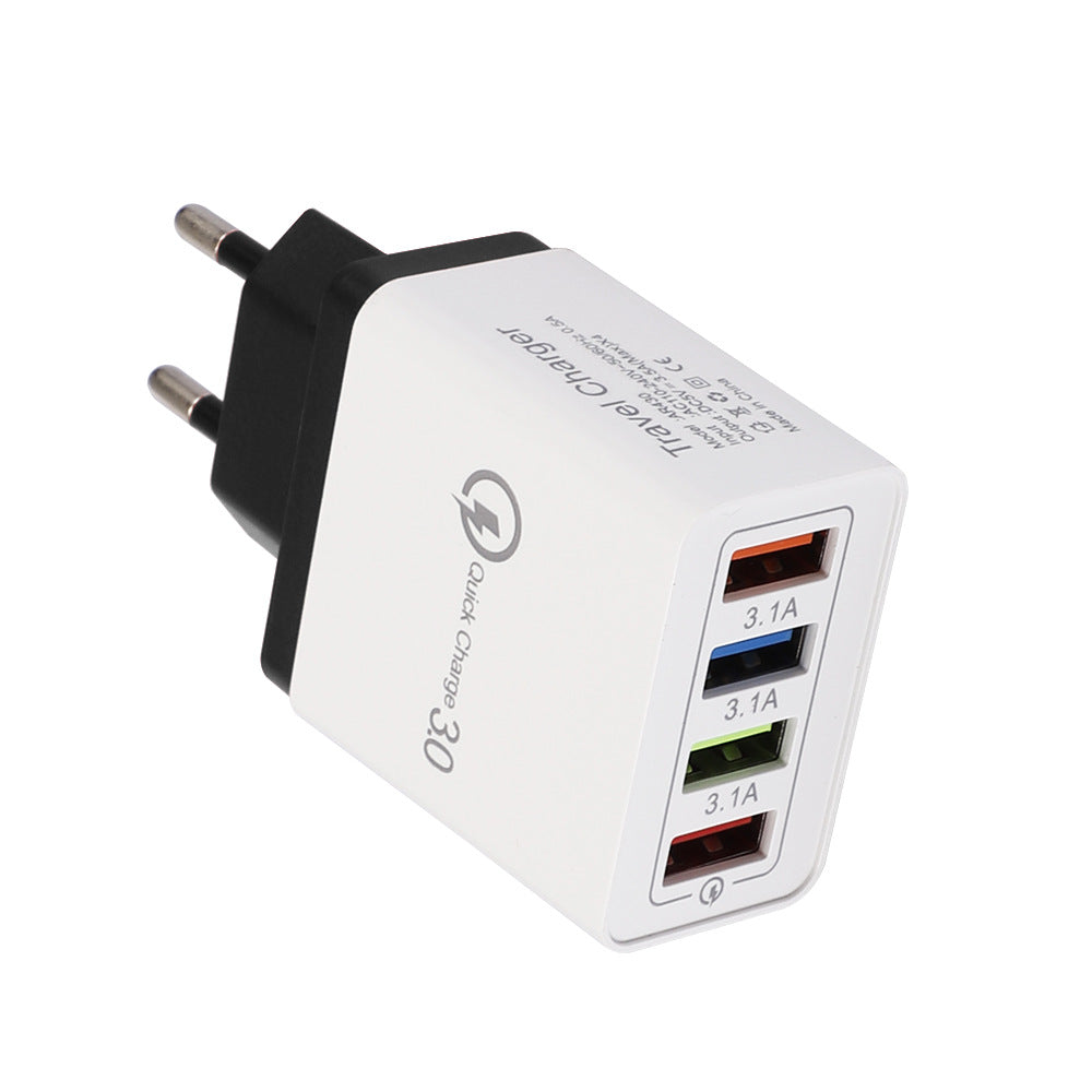 USB Charger 3.0 4 Phone Adapter Wall Mobile Charger Fast Charger