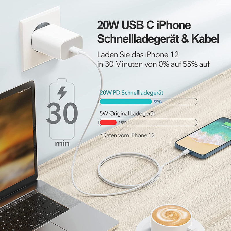 iPhone Fast Charger Adapter Charging Cable type c