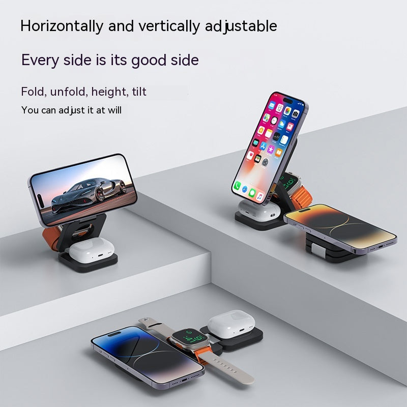 Wireless Charger 3 in 1 Magnetic Suction