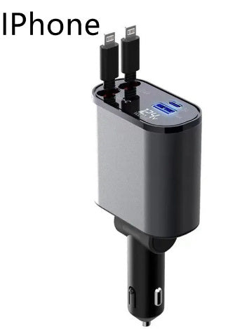 USB Car Charger Cigarette Lighter USB And TYPE-C Adapter