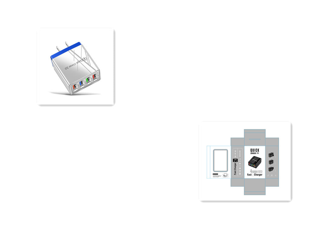 USB Charger 3.0 4 Phone Adapter Wall Mobile Charger Fast Charger