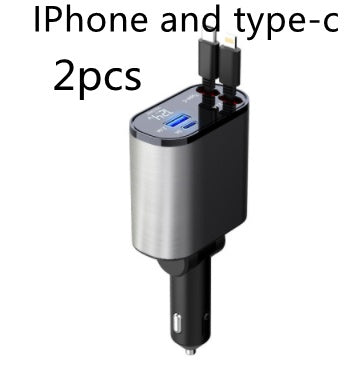USB Car Charger Cigarette Lighter USB And TYPE-C Adapter