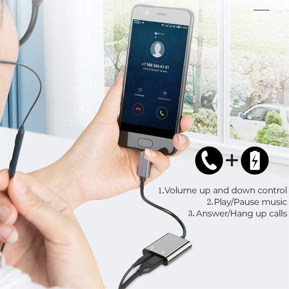 Adapter 2-in-1 USB C To 3.5mm Headphones Hi-Res Sound