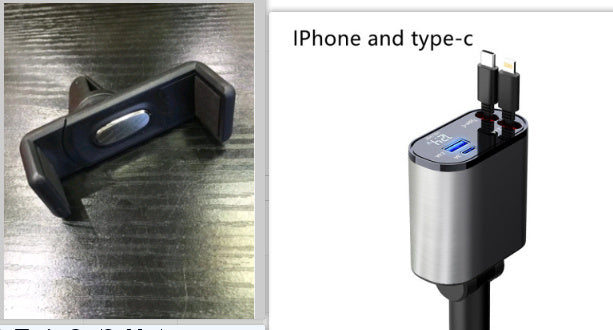 USB Car Charger Cigarette Lighter USB And TYPE-C Adapter