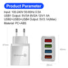 USB Charger 3.0 4 Phone Adapter Wall Mobile Charger Fast Charger