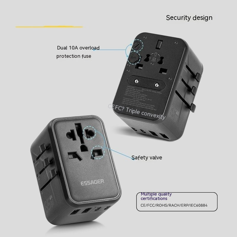 Adapter 65W Charger Universal Travel Plug Converter