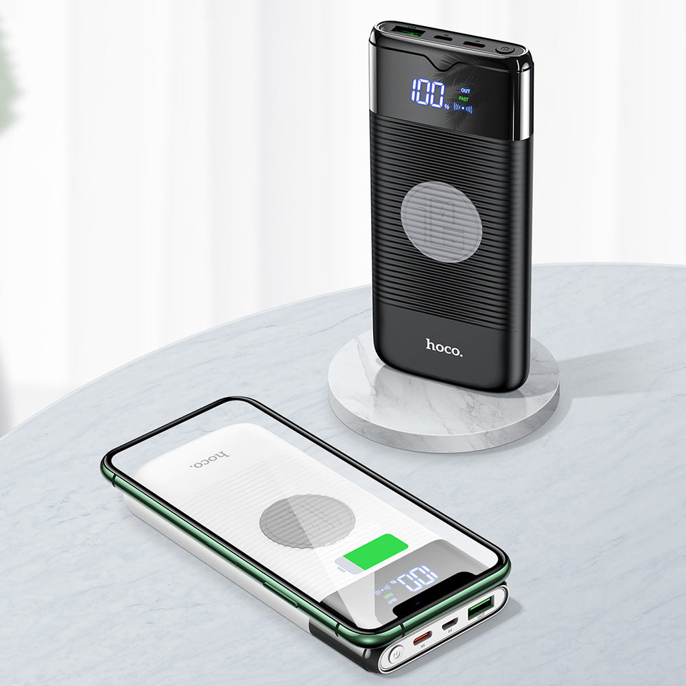Power Bank 10000mAh Wireless Charger 18W Fast Charging USB Battery