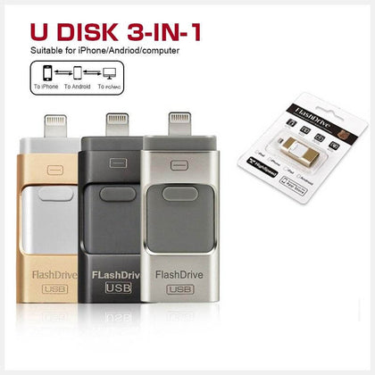 iFlash USB Drive for iPhone, iPad & Android - Black / 32GB - Mobile Tech Hub