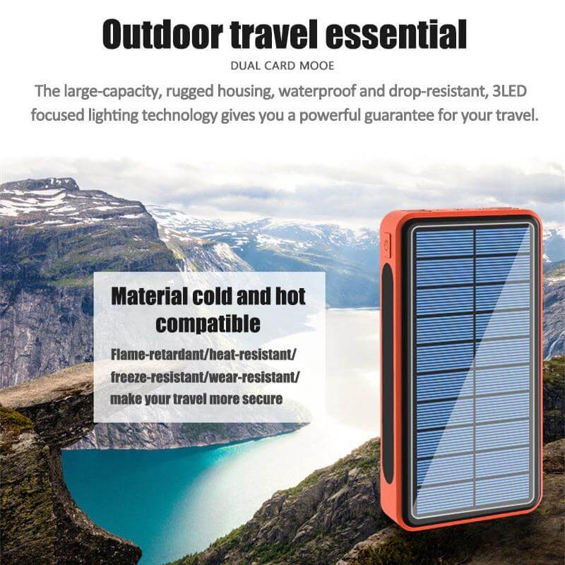 PowerBank Solar Charger Wireless 80000 mAh