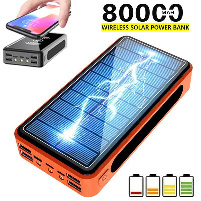 PowerBank Solar Charger Wireless 80000 mAh