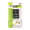 USB Rechargeable Lithium Battery