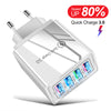USB Charger 3.0 4 Phone Adapter Wall Mobile Charger Fast Charger