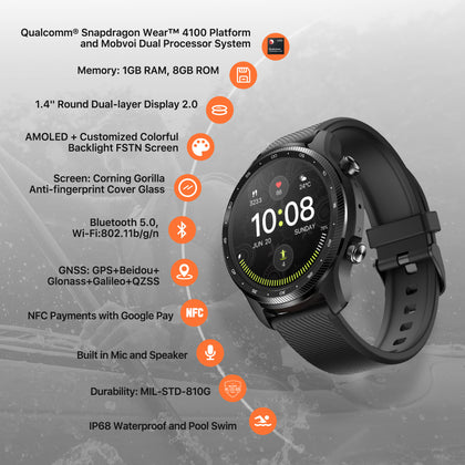 Smart Watch Global Ticwatch Pro 3 GPS Wear OS Google