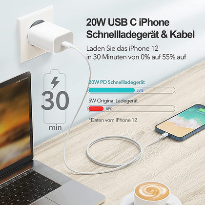 iPhone Fast Charger Adapter Charging Cable type c