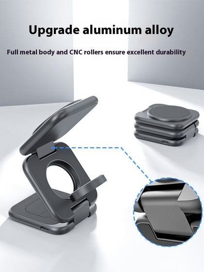 Wireless Charger  Magnetic Mobile Watch Headset Three-in-one Folding