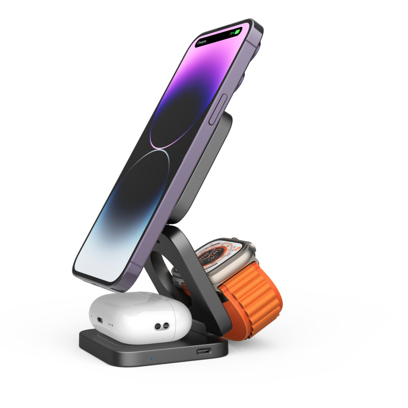 Three In One Magnetic Suction Wireless Charger
