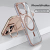 Phone Case Metal Bracket Protective Sleeve Airbag Drop-resistant Transparent