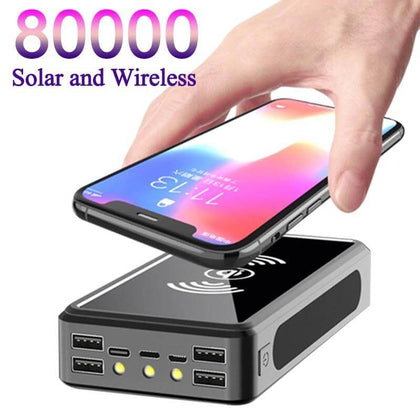 PowerBank Solar Charger Wireless 80000 mAh