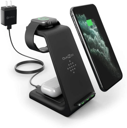 QueZoo 3-in-1 Wireless Charging Station - Samsung/Android - Mobile Tech Hub